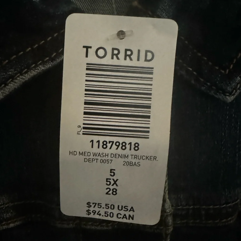 NWT Torrid Denim Trucker Jacket - Medium Wash - Picture 9 of 9